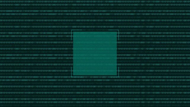 Binary code 01 cyber and cloud security lock and hack
