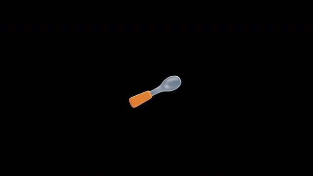 3D Animation of Spoon