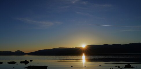 sunset over the sea