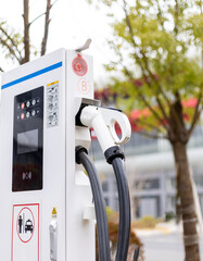 Electric vehicle charging scene