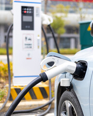 Electric vehicle charging scene