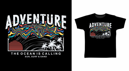 Adventure line art hand drawn, vector ready for print on t-shirt and other uses.