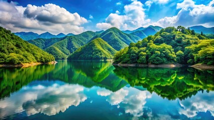 Hangzhou Xin'anjiang Reservoir Summer Landscape: Stunning Clear Lake, Lush Green Forest, Majestic Mountain Views - China Travel Photography