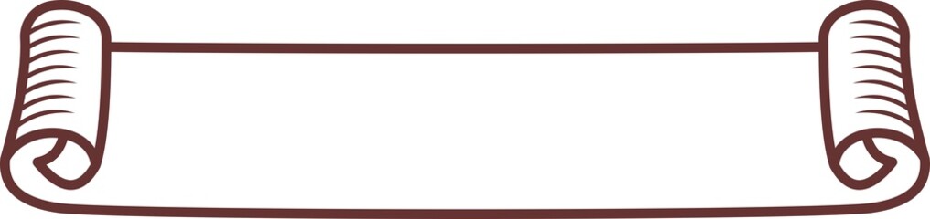 Obraz premium Lineart Ribbon Banner PNG Transparent 