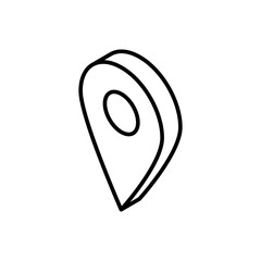 Isometric Locator icon vector design templates simple and modern