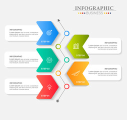 Vector infographic design 5 options