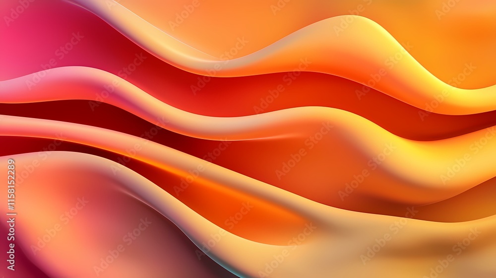 Aufkleber the image contains abstract wavy patterns in shades of orange, red, and yellow, creating a flowing, 