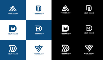 Letter DM modern logo. DM icon, letter dm. Vector illustration design