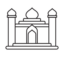 gurdwara temple line design