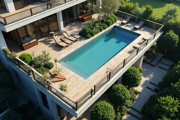 Modern Luxury Home with Infinity Pool and Lush Greenery