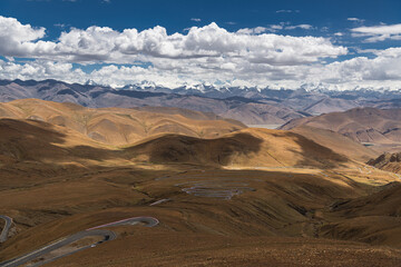 Winding Roads of Friendship Highway En Route to Mount Everest in Tibet and Nepal