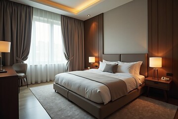 Modern Cozy Bedroom with Elegant Decor and Natural Light