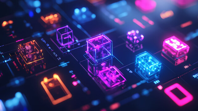 Focus on chemical element cobalt illuminated in periodic table of elements. 3d rendering. Cobalt. Illustration
