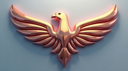 Dynamic eagle emblem design digital art vibrant colors modern environment graphic concept