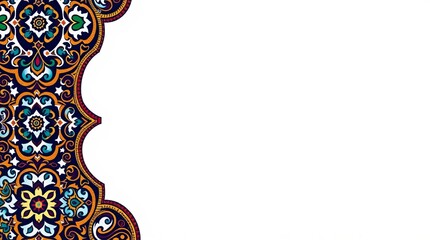 Elegant style card with intricate border patterns and traditional decorative elements, suitable for celebratory and cultural themes.