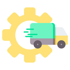 Fototapeta premium Supply Chain Icon