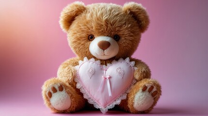 Obraz premium soft cuddly teddy bear with warm honeybr