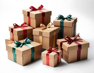 Fototapeta premium A Collection Of Beautifully Wrapped Gift Boxes