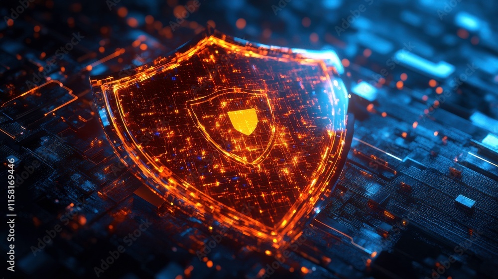 Aufkleber dynamic protection shield with soft light effect
