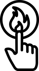 Fire Button Line Icon