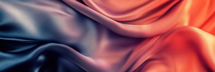 Obraz premium Luxurious silk fabric drapes in rich colors with ample space for design or text placement suitable for various uses. Generative AI