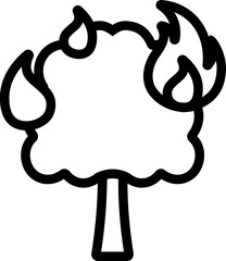 Forest Fire Line Icon