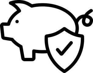 Saving Assurance Line Icon