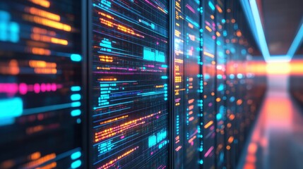 High Contrast Data Flow Imagery with Minimalist Background