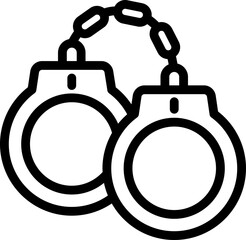 Handcuffs Line Icon