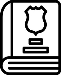 Police Book Line Icon
