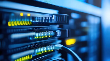 High Contrast Server Security Concept Image