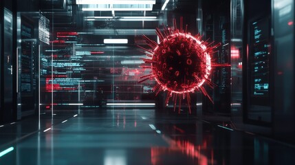 High Contrast Tech Background with Software Overlay