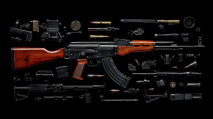 Rifle parts, wallpaper,  weapon technology for shooting with precision at long range.