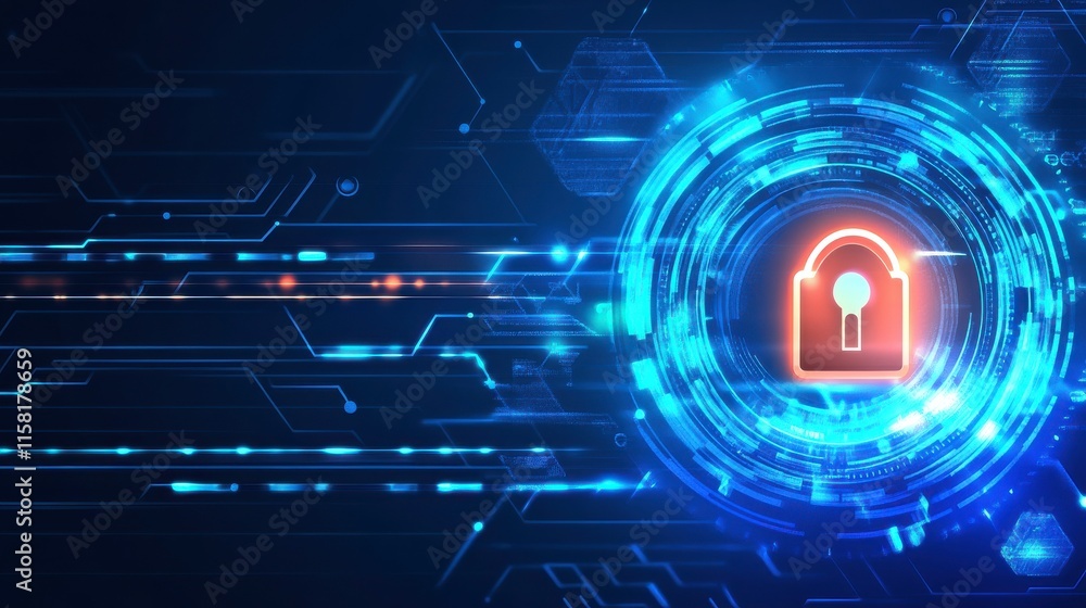 Poster Secure Abstract Background with Visual Elements