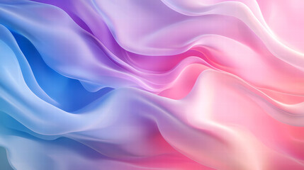Fototapeta premium Soft pastel waves of fabric in gentle motion