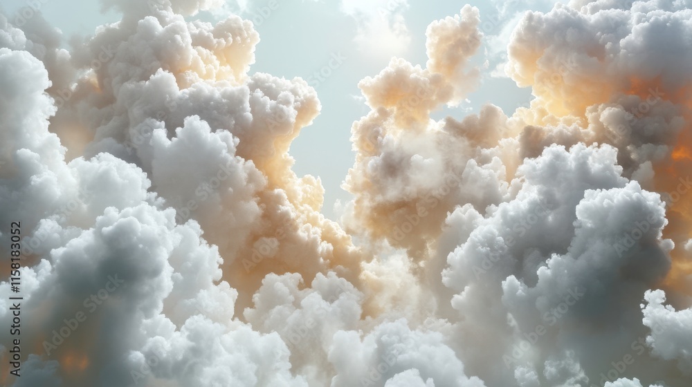 Poster abstract cloud background with soft ambient light