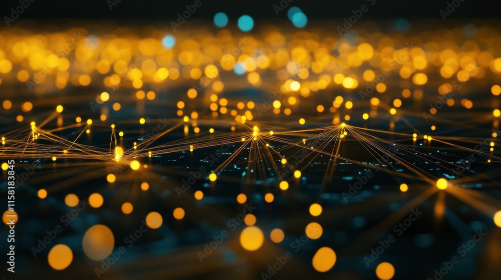 Poster abstract network visualization in low light environment