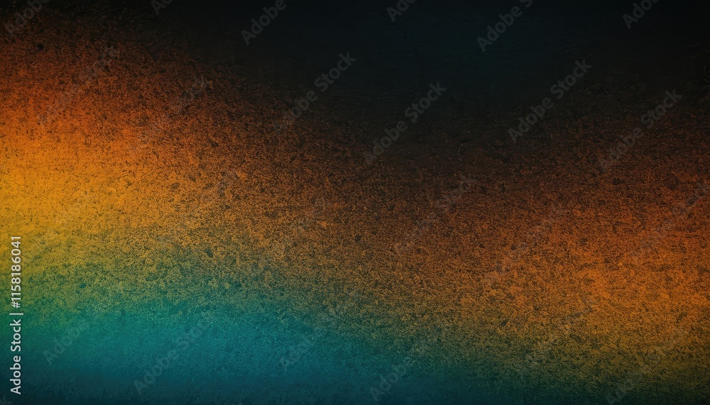 Poster blue and orange gradient background design with noise texture effect 3