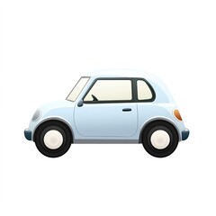 Minimalistic car icon, isolated on a clean white background, featuring a sleek and simple design. Perfect for modern interfaces, digital design projects, or automotive-related applications.
