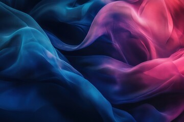 Obraz premium Luxurious silk fabric in vibrant shades creating an elegant backdrop with ample copy space for text customization. Generative AI