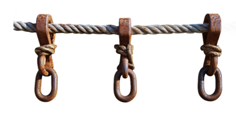 Exciting Zipline Adventure Gear Isolated on White Background