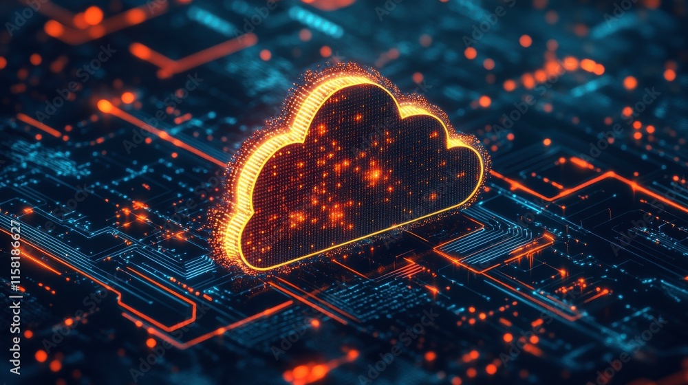Poster cloud-based software development interface graphics