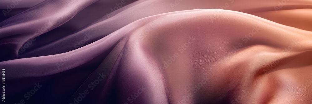 Fototapete Luxurious silk fabric in soft colors creating a tranquil background ideal for text placement. Generative AI
