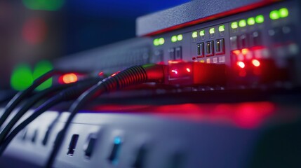 Data Center Equipment with Soft Light Animation