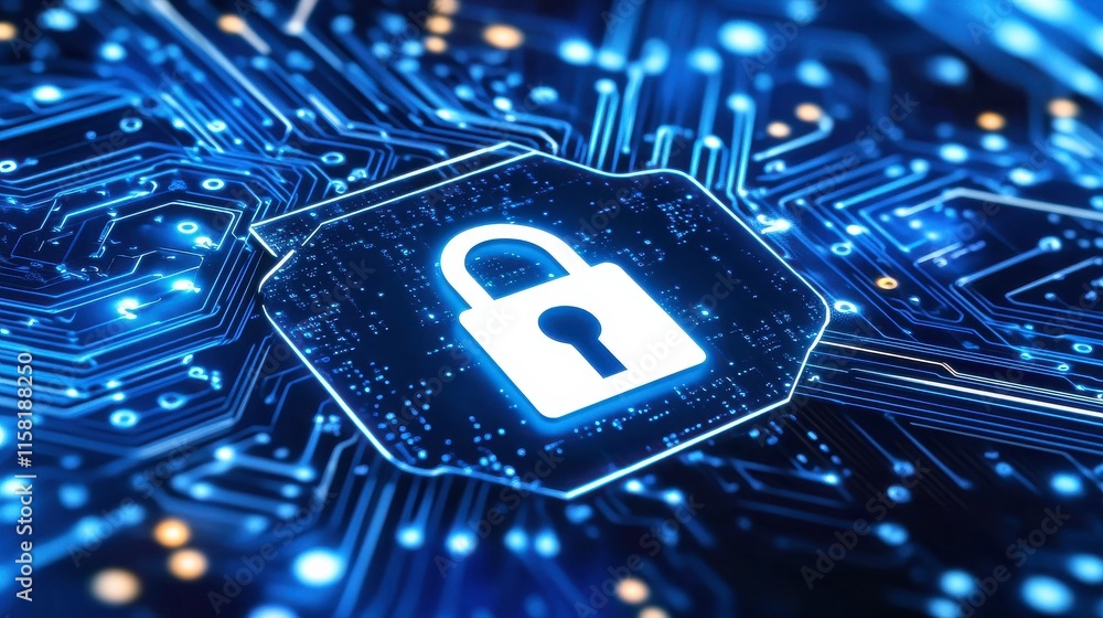 Poster data protection with encryption and cybersecurity animations