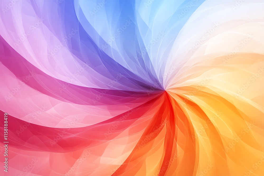 Poster A vibrant swirl of colors blending harmoniously in a dynamic abstract design.