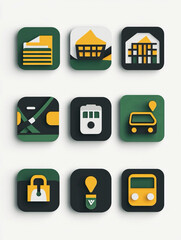 set of icons for web and applications