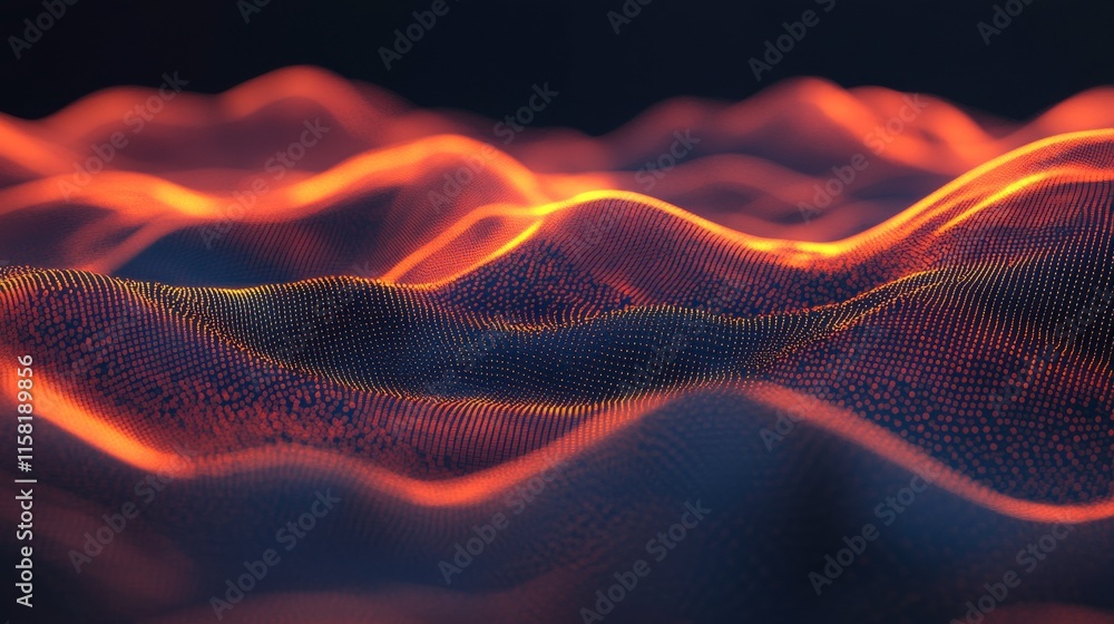 Poster Digital Landscape with Ambient Light and Virtual Animations