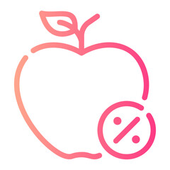 percent gradient icon