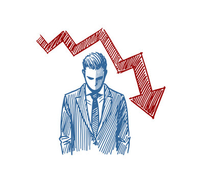  Frustate Businessman hand drawn vector